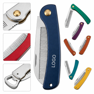Folding Stainless Steel Grooming Tool with Integrated Bottle Opener