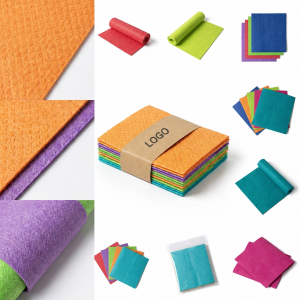 Sustainable Multi-Color Cellulose Sponge Cloth Set - 10 Piece